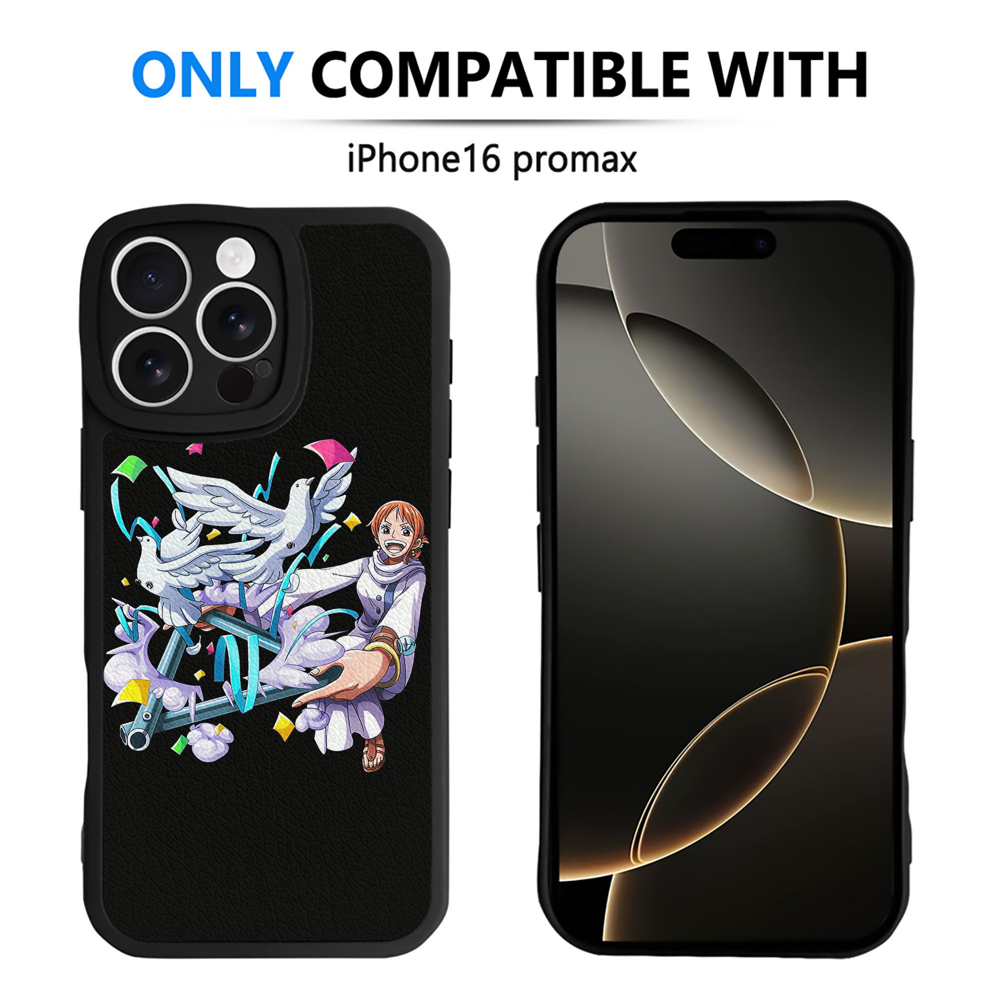 （画像用） ワンピース ナミ ONE PIECE Nami 【iPhone 16シリーズ対応】シリコンスマホケース（レザー調） 材質：シリコン